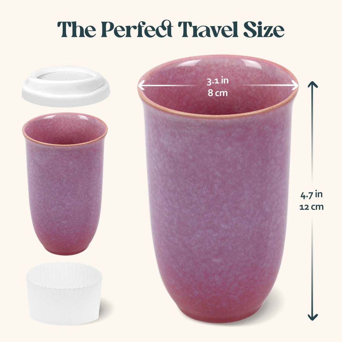 AstralBloom Ceramic Travel Mug – 12oz Travel Mugs for Coffee