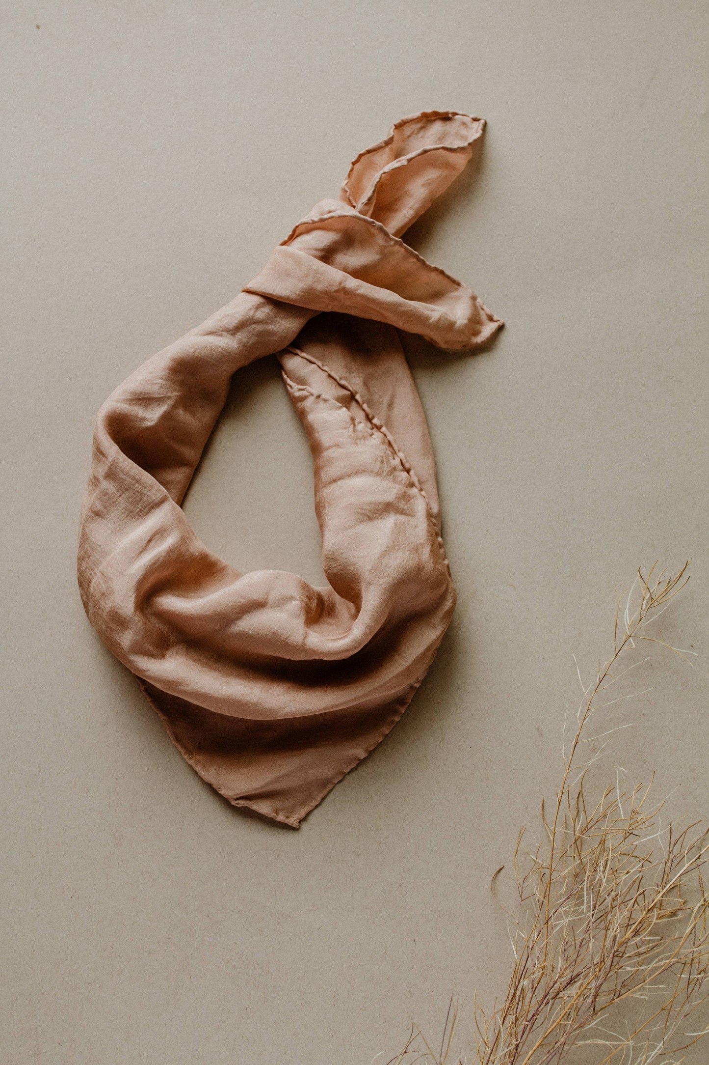 Hand Dyed 100% Silk Scarves Neutral Earthy tones