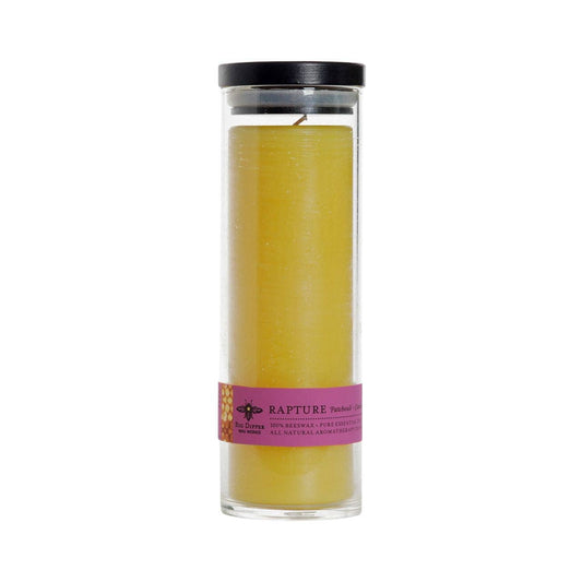 Sanctuary Glass Candle – 100% Pure Beeswax – 90 Hour Burn