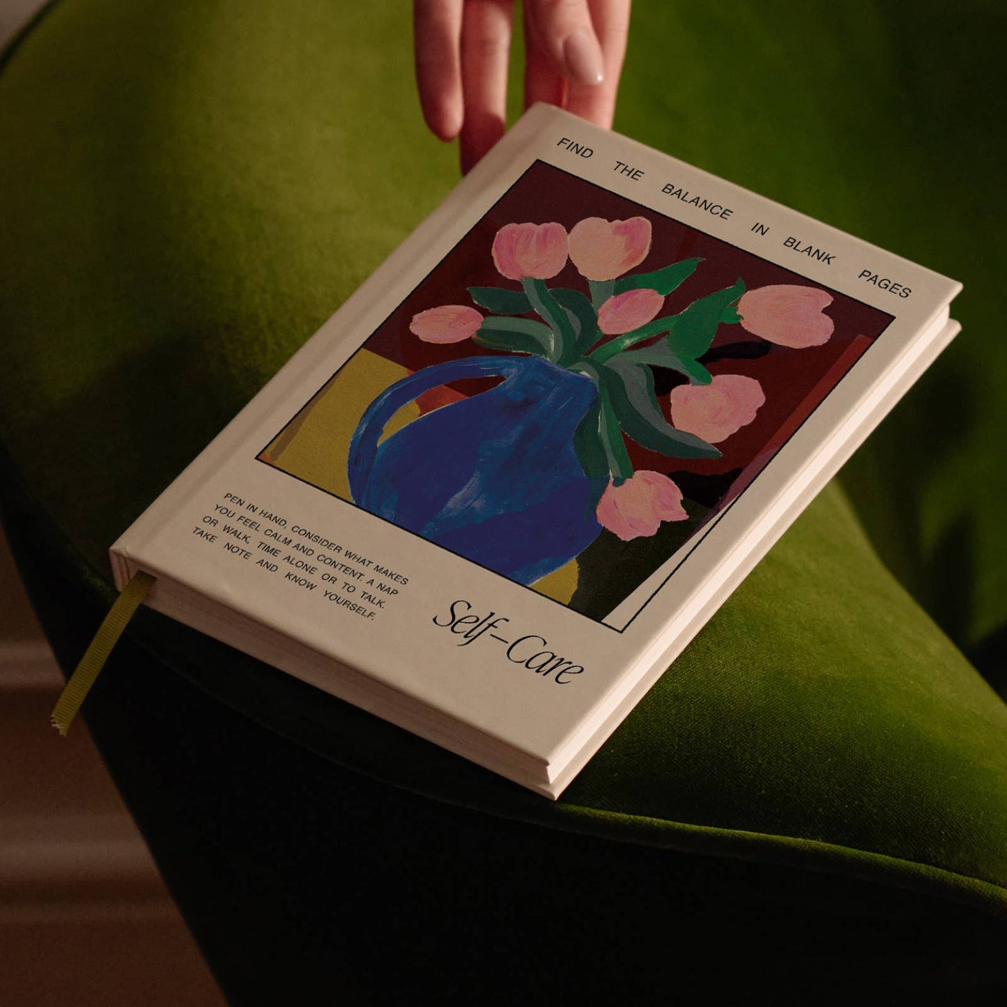 Guided Wellness Journal, A5 Hardcover - Tulip Vase