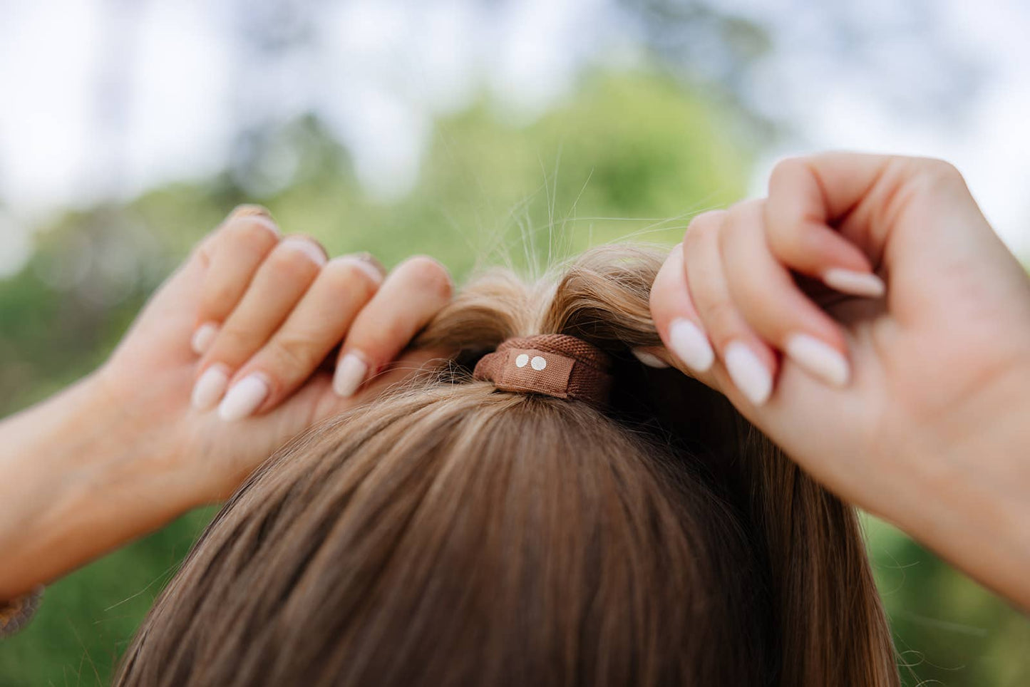 Plastic-free Flat Hair Ties - Organic Cotton, Earth Tints