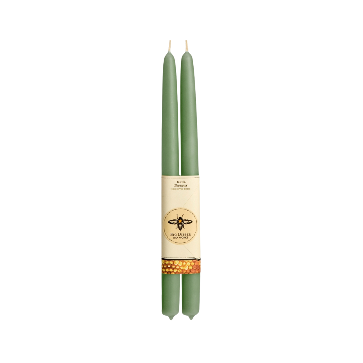 Taper Candles – 100% Pure Beeswax – Terracotta and Sage