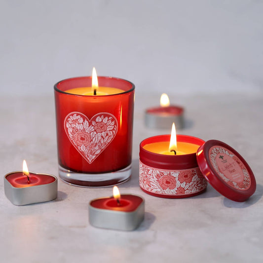 Tin Candles – Pure Beeswax – Sweet Heart