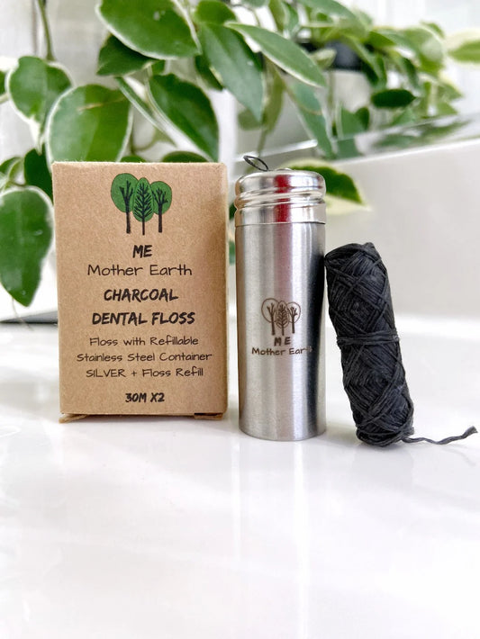 Me Mother Earth Stainless Steel Charcoal Dental Floss Refill