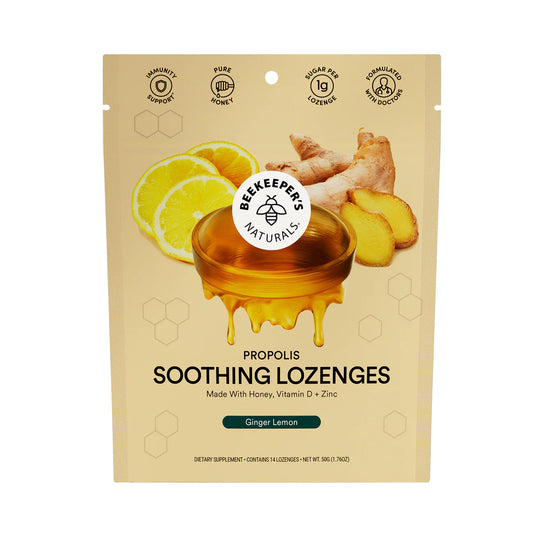 Beekeeper's Naturals Soothing Lozenges Ginger Lemon