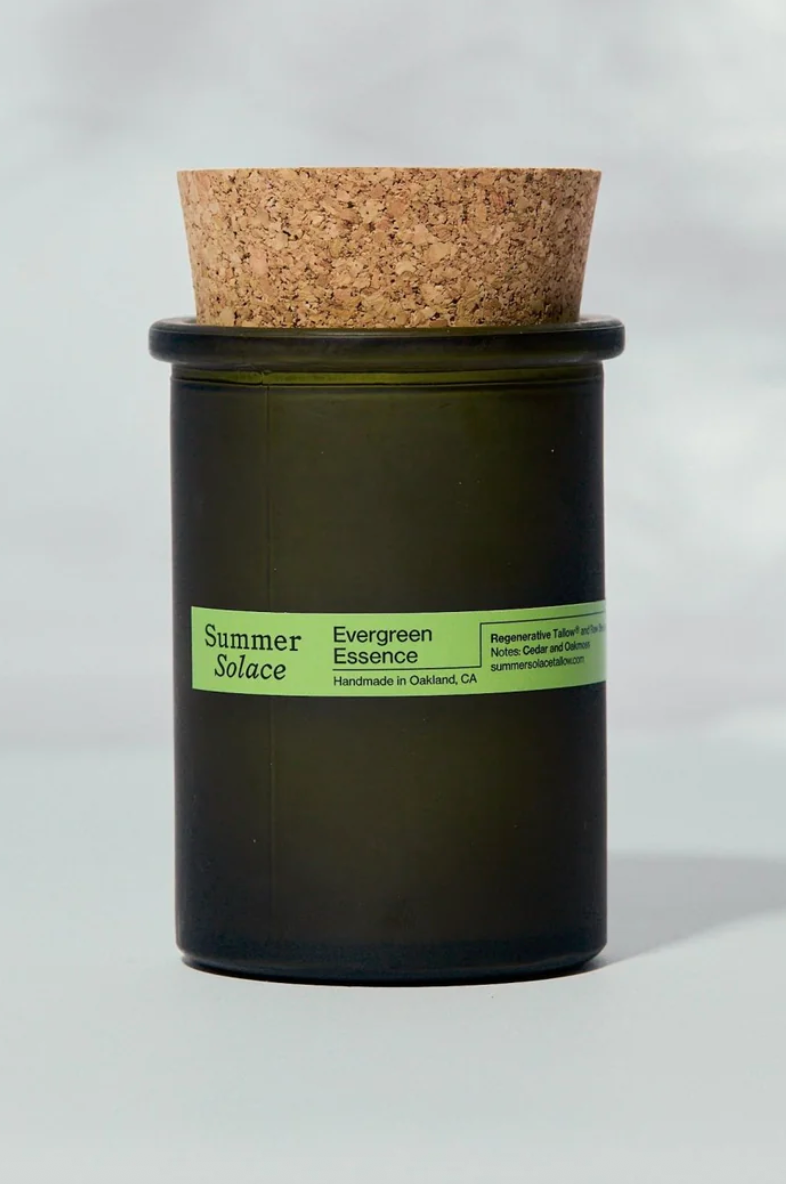 Summer Solace Evergreen Essence Tallow & Beeswax Candle