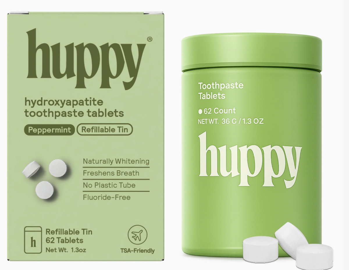 Huppy Hydroxyapatite Peppermint Toothpaste Tablets