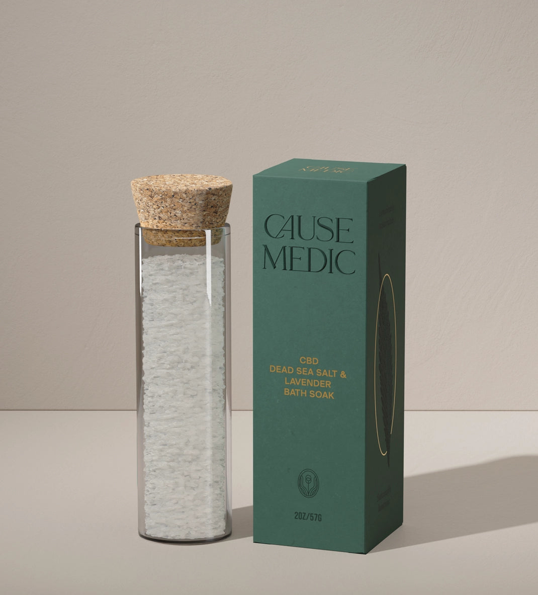 Causemedic CBD Dead Sea Salt and Lavender Bath Soak (single serve)