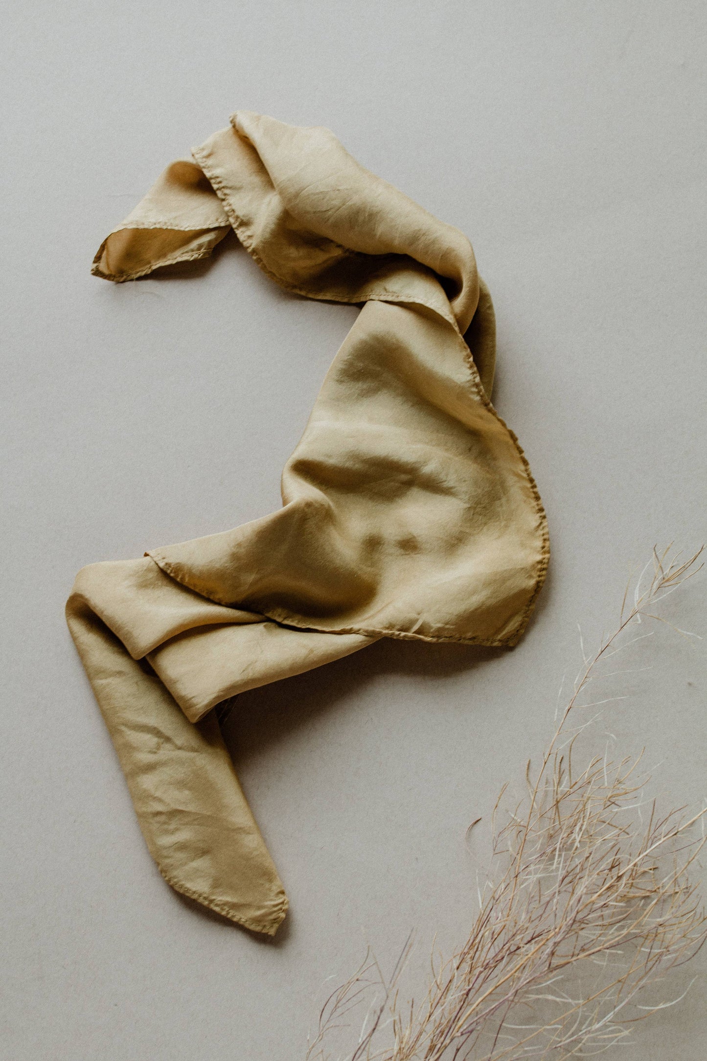 Hand Dyed 100% Silk Scarves Neutral Earthy tones