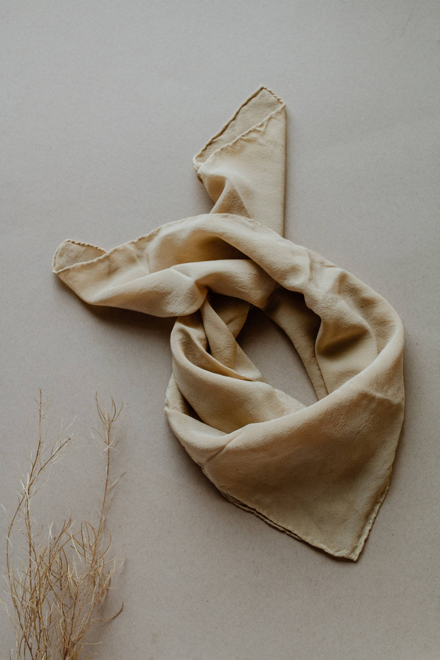 Hand Dyed 100% Silk Scarves Neutral Earthy tones