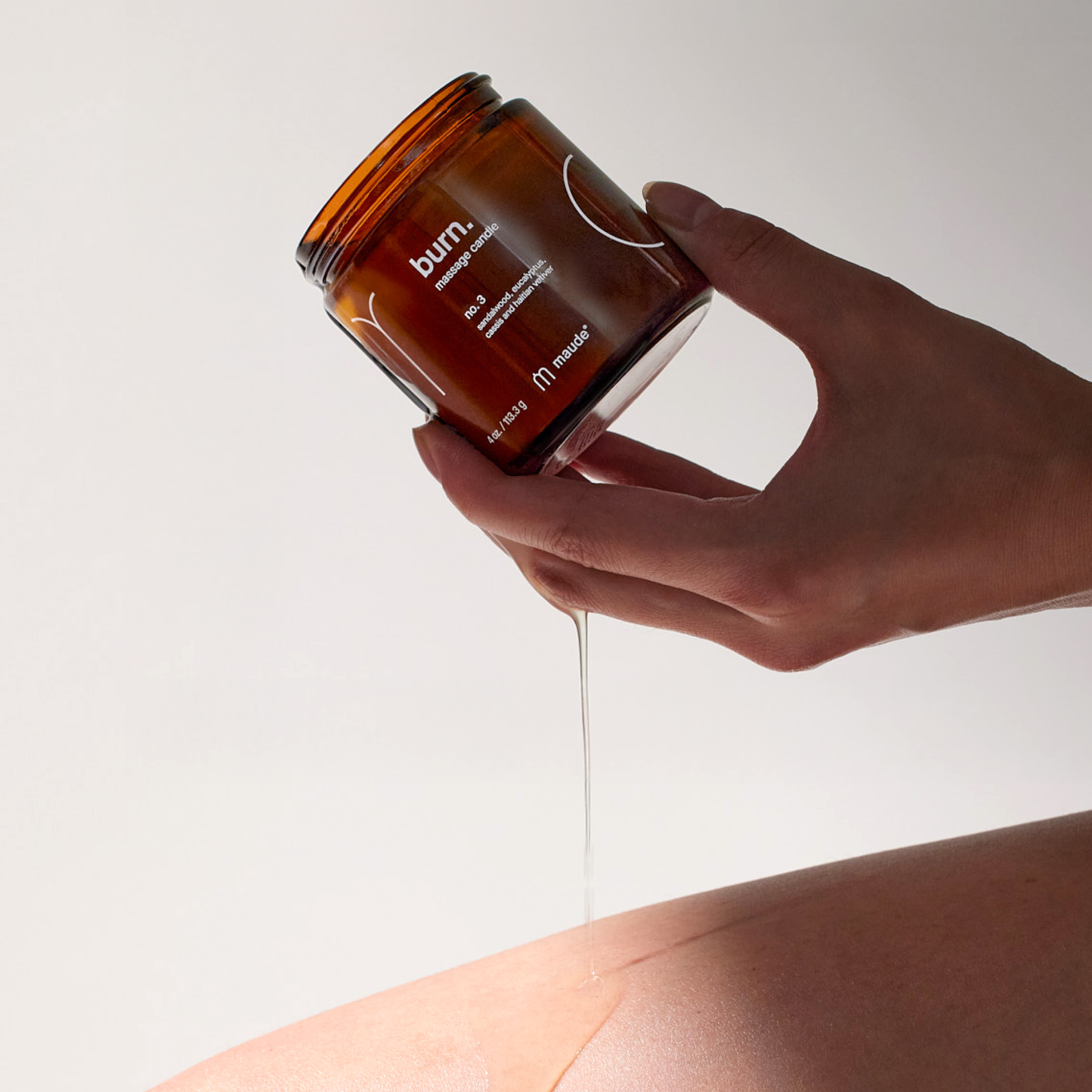 Burn no. 3 - massage candle, eucalyptus, sandalwood