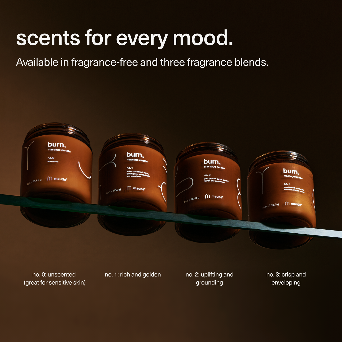 Burn no. 2 - massage candle, pink pepper, lemon, cedarwood.