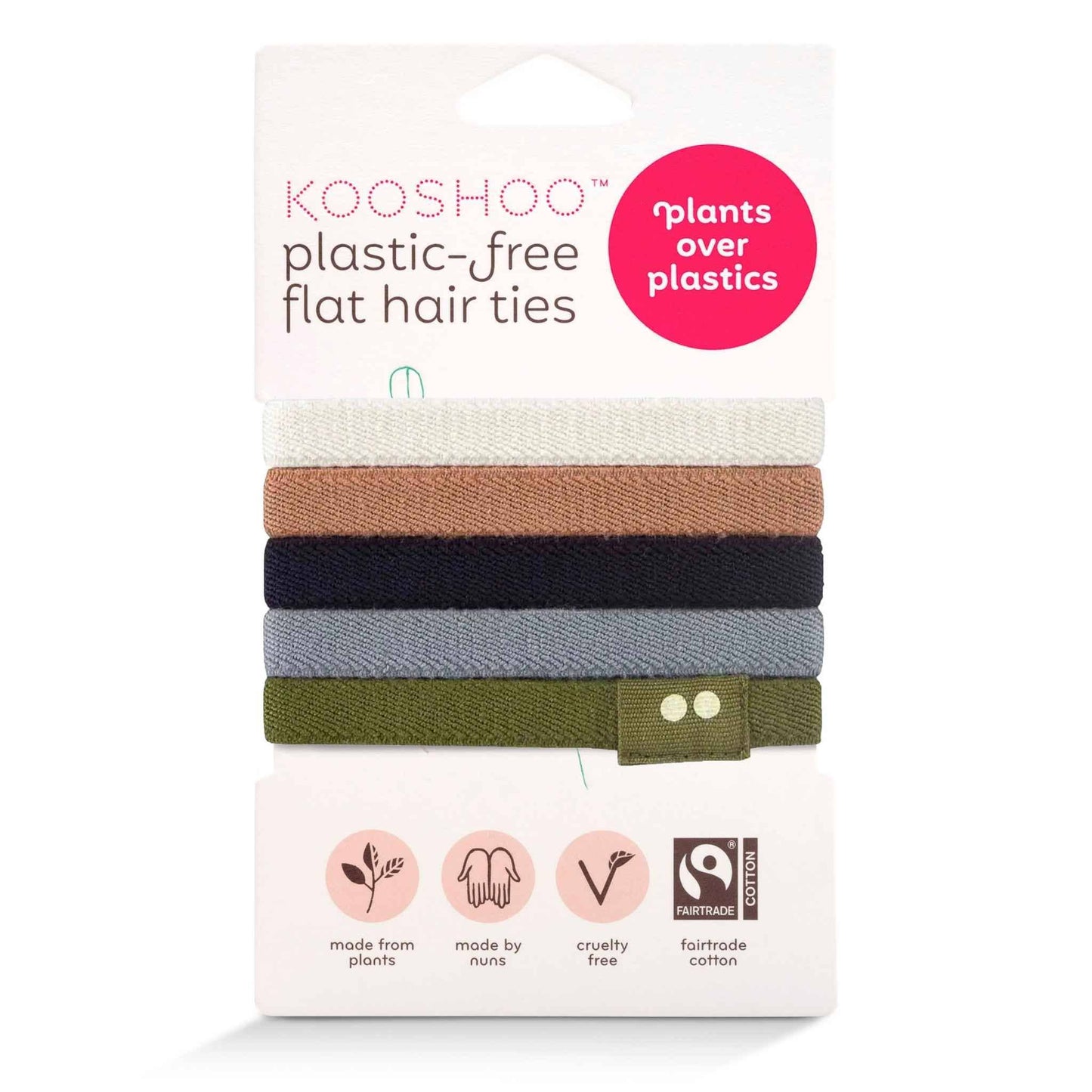 Plastic-free Flat Hair Ties - Classics