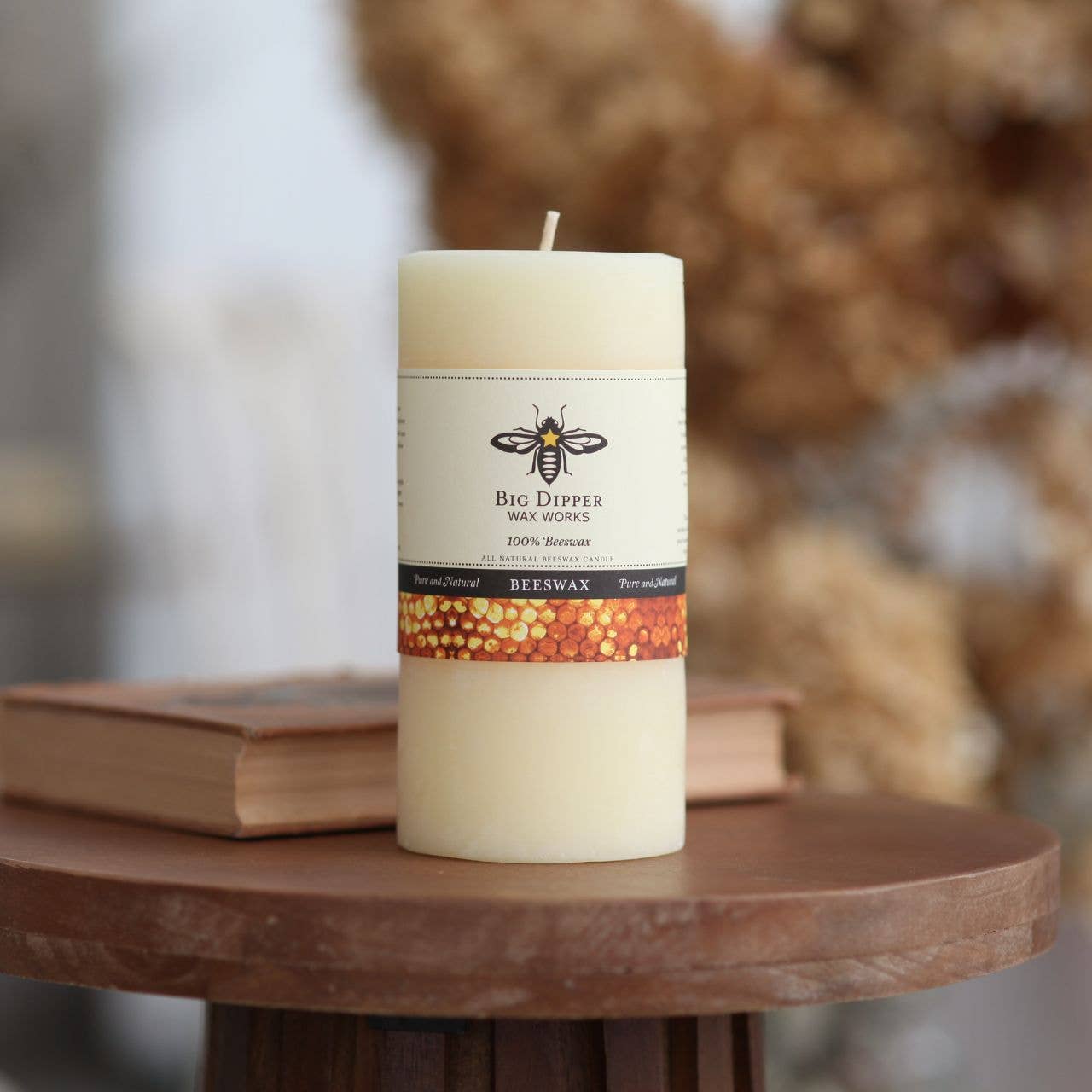Pillar Candles – 100% Pure Beeswax – Multiple Sizes & Colors
