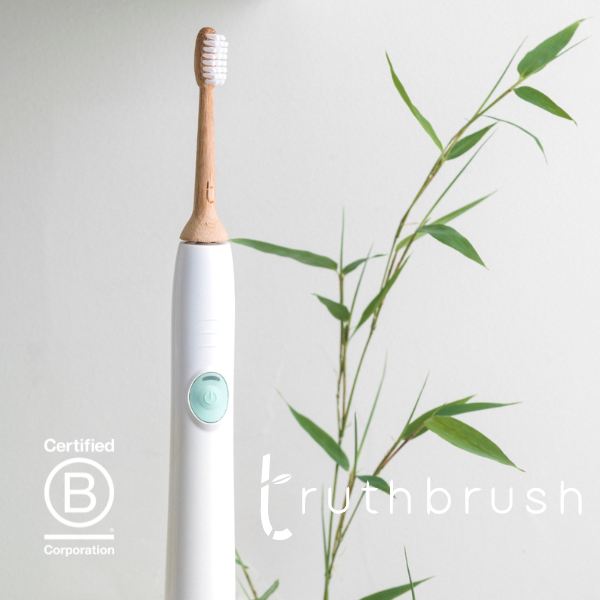 The world's FIRST solid bamboo electric toothbrush head!
