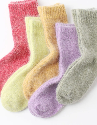 Wool Socks For Women Cozy Wool Angora Socks  Winter Warm