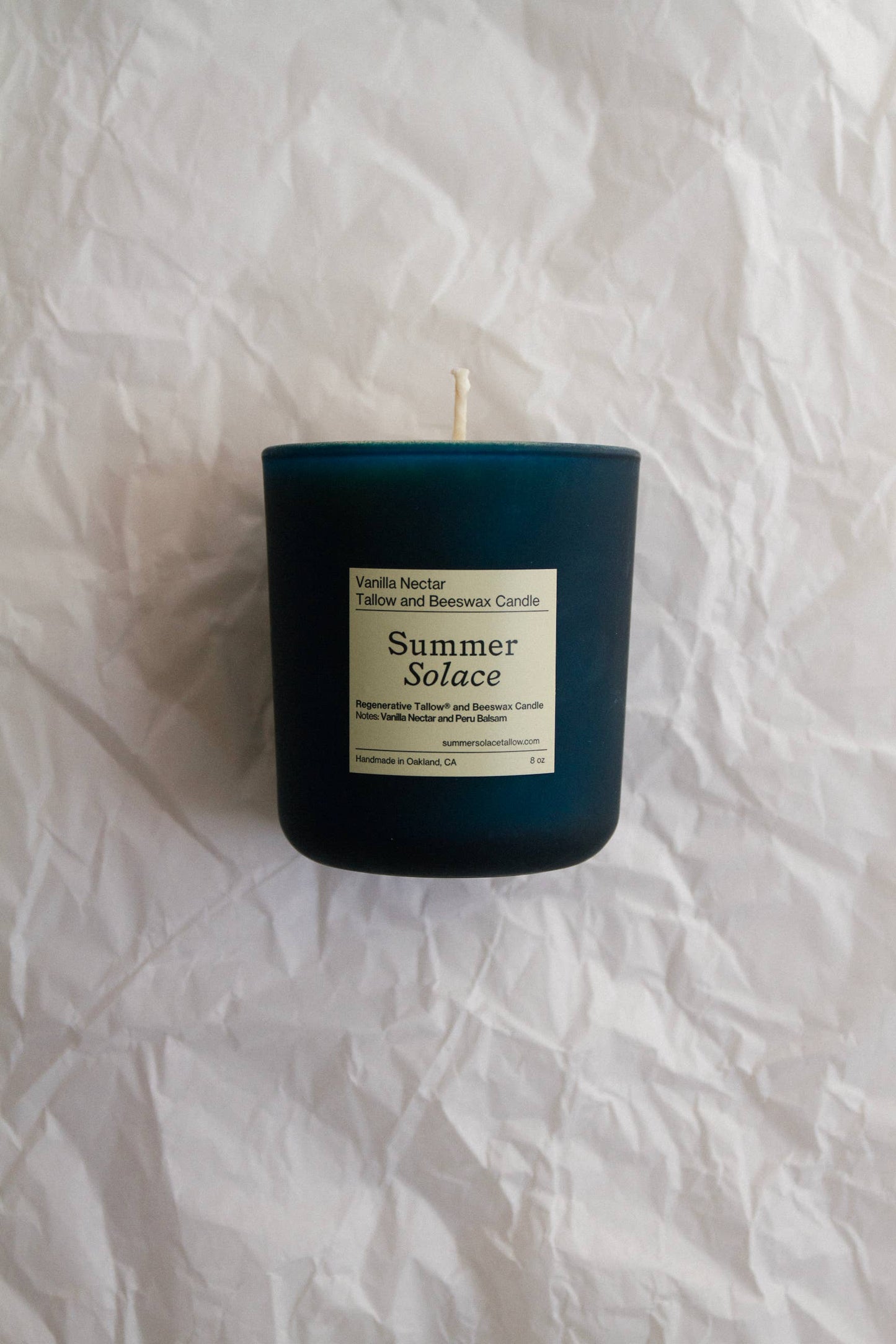 Vanilla Nectar – Tallow Candle with Peru Balsam, 8.5 oz