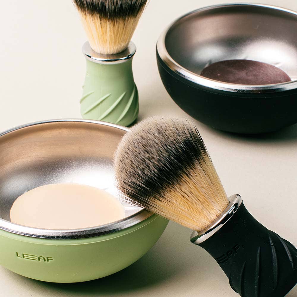 Leaf Shave Shave Bowl and Brush - Thumbnail 3