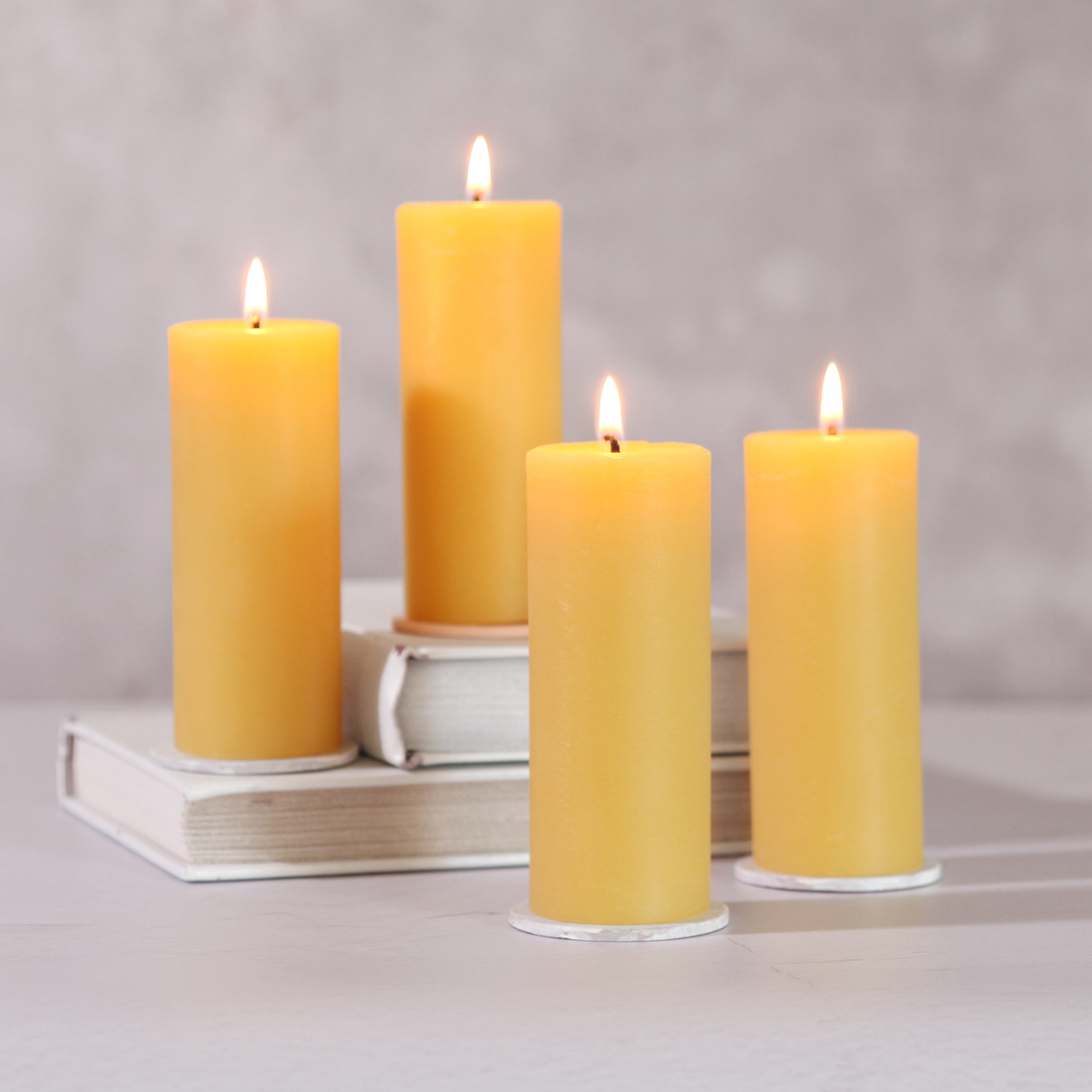Pillar Candles – 100% Pure Beeswax – Multiple Sizes & Colors