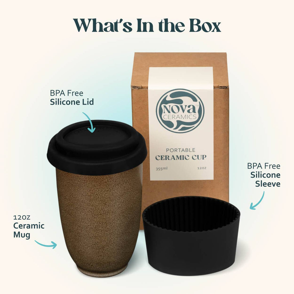 Mantle Ceramic Travel Cup 12oz | Sustainable Coffee Cup