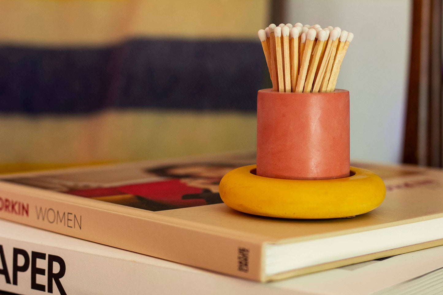 Cylinder Candle Match Holder