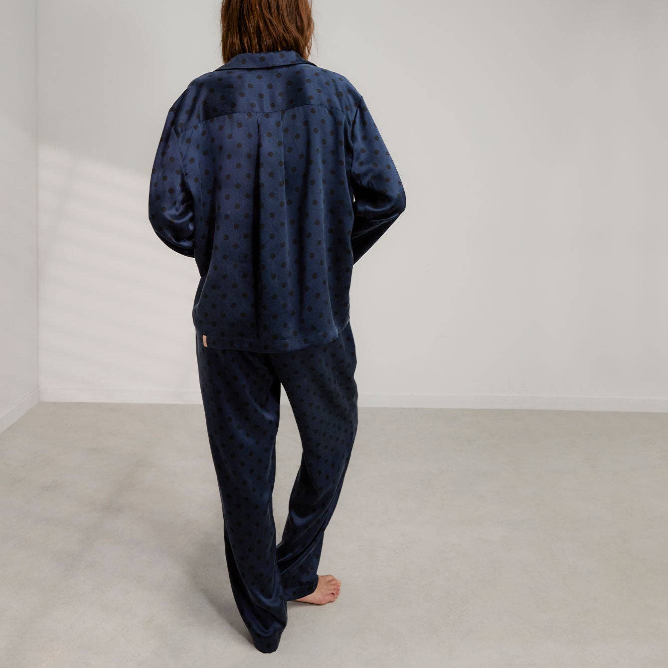 Washable Silk Long Sleeve Pant Set