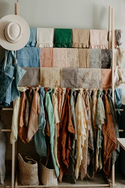 Hand Dyed 100% Silk Scarves Neutral Earthy tones