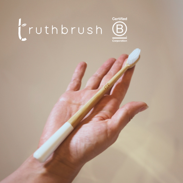 Cloud White Truthbrush with Soft Castor Oil Bristles