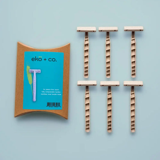 Eko & Co Wheat Straw Compostable Razors - Set of 6