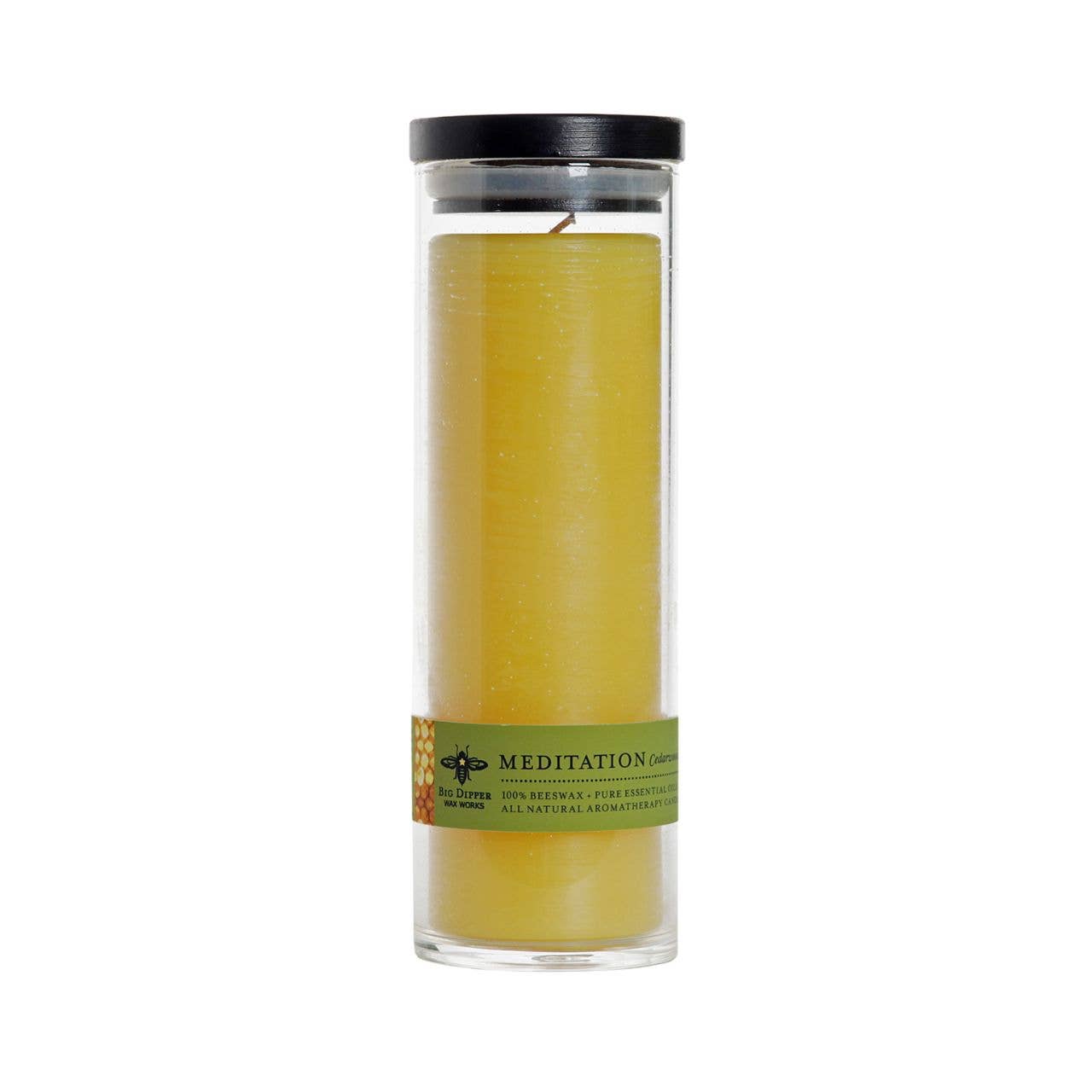 Sanctuary Glass Candle – 100% Pure Beeswax – 90 Hour Burn