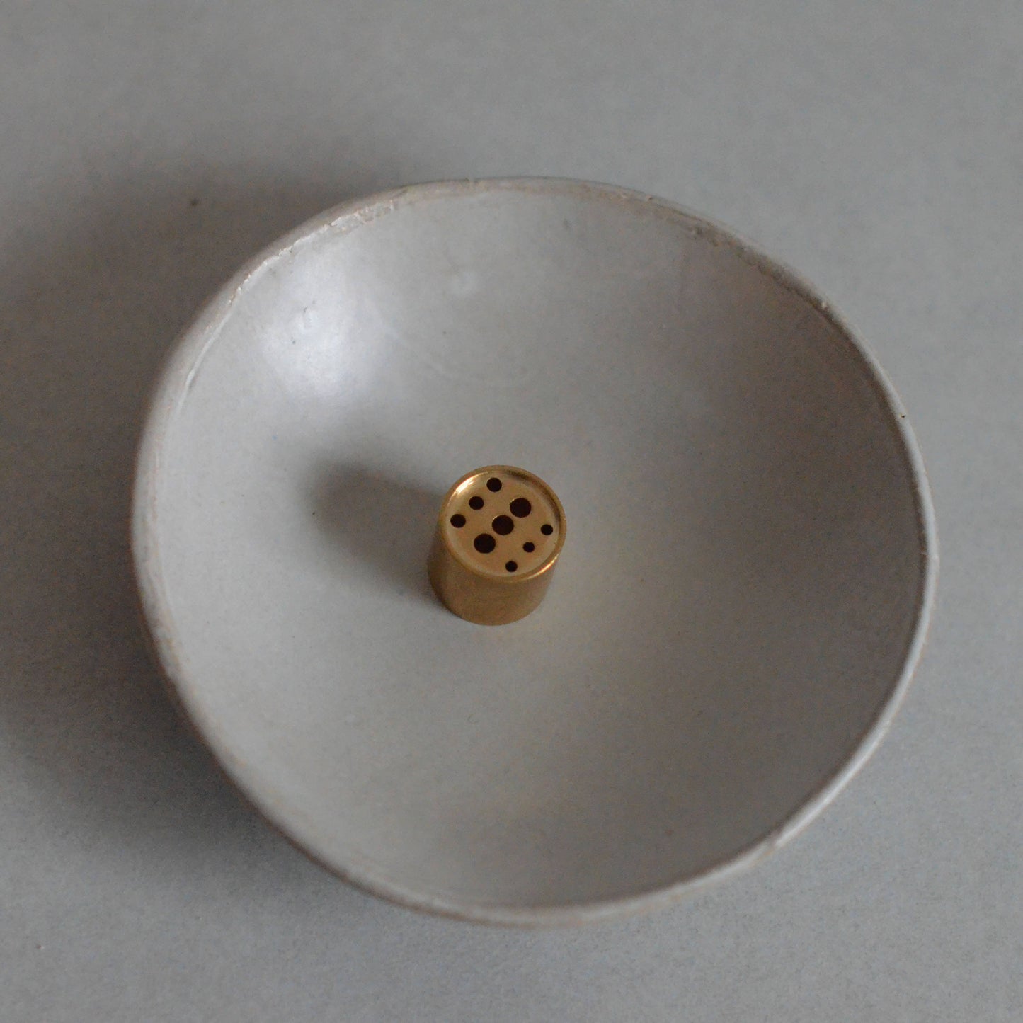 Light Gray Ceramic Smudging Bowl