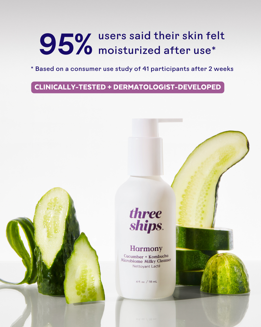 Harmony Cucumber + Kombucha Microbiome Milky Cleanser