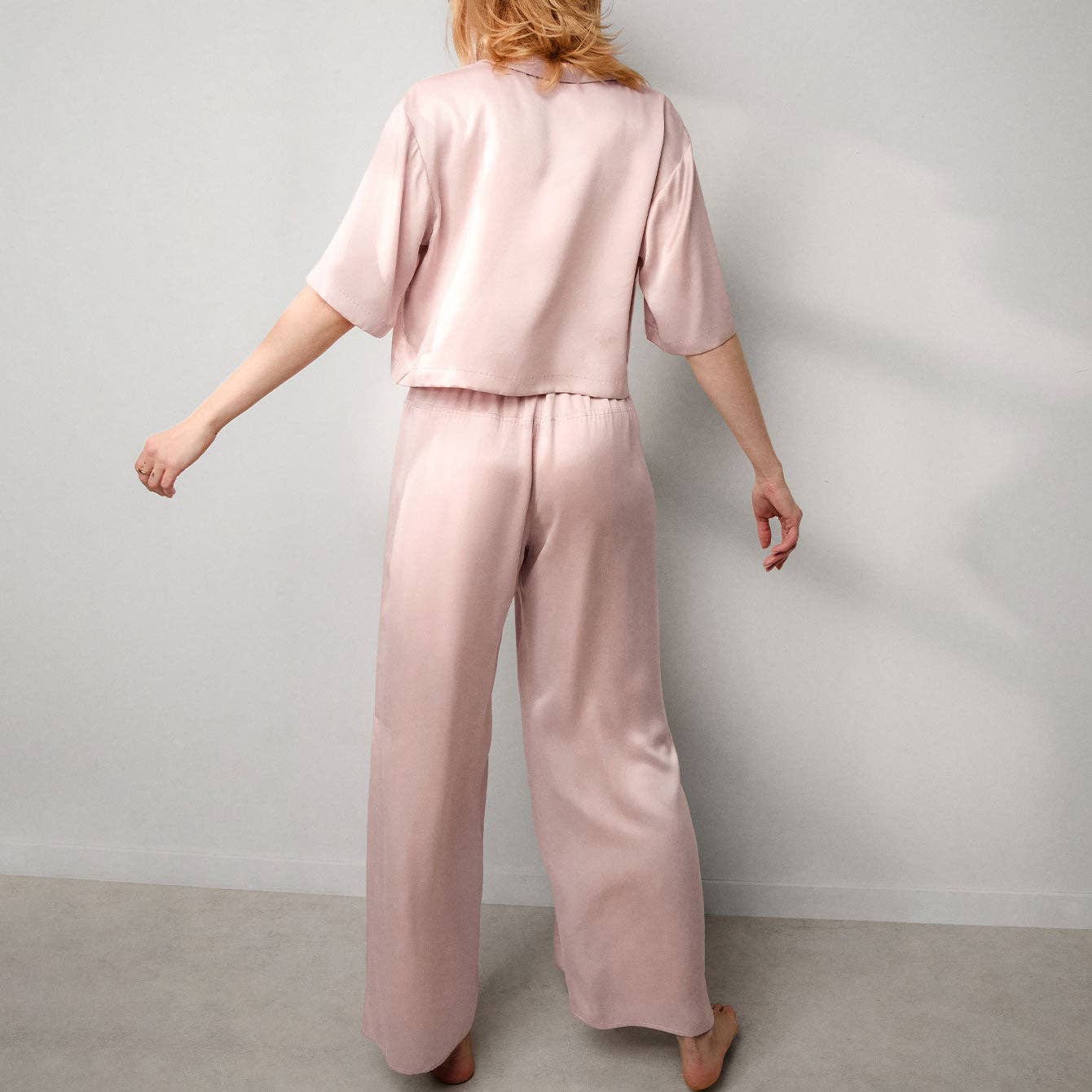 Washable Silk High Rise Pant Set