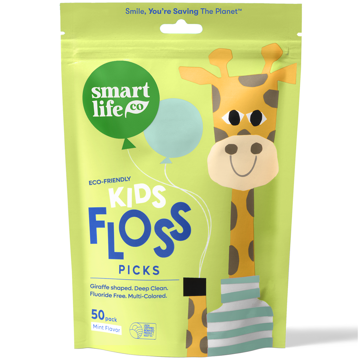 Biodegradable Kids Flossers | Mint | PFA Free