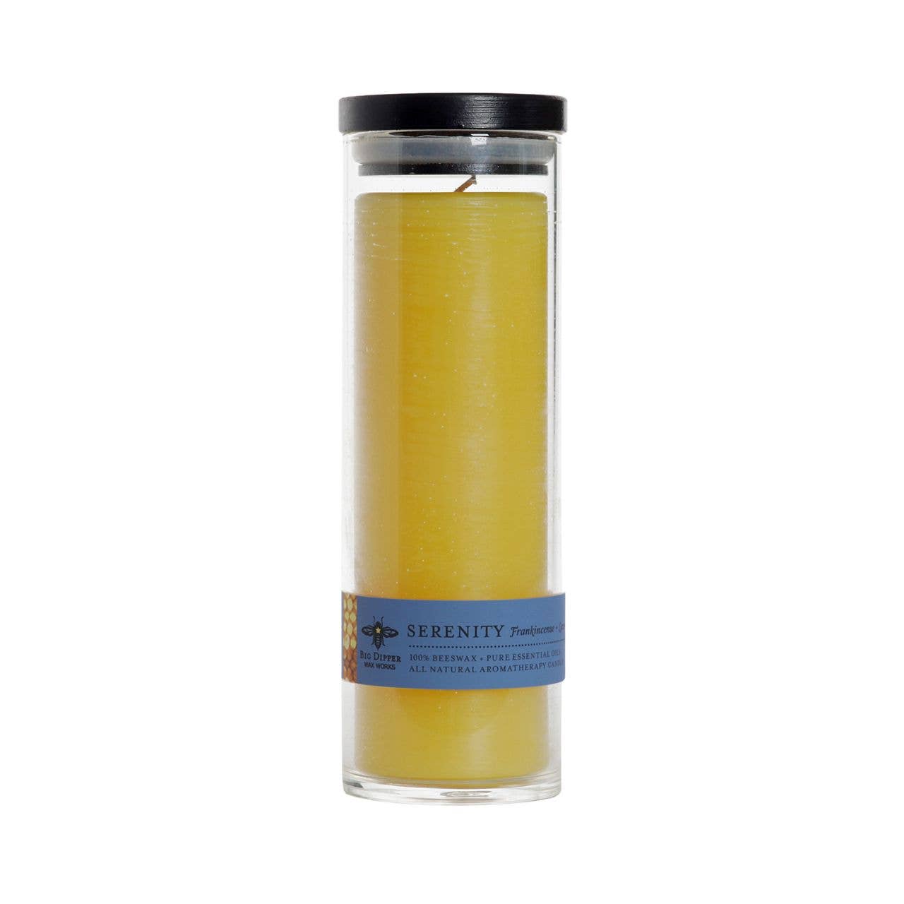Sanctuary Glass Candle – 100% Pure Beeswax – 90 Hour Burn