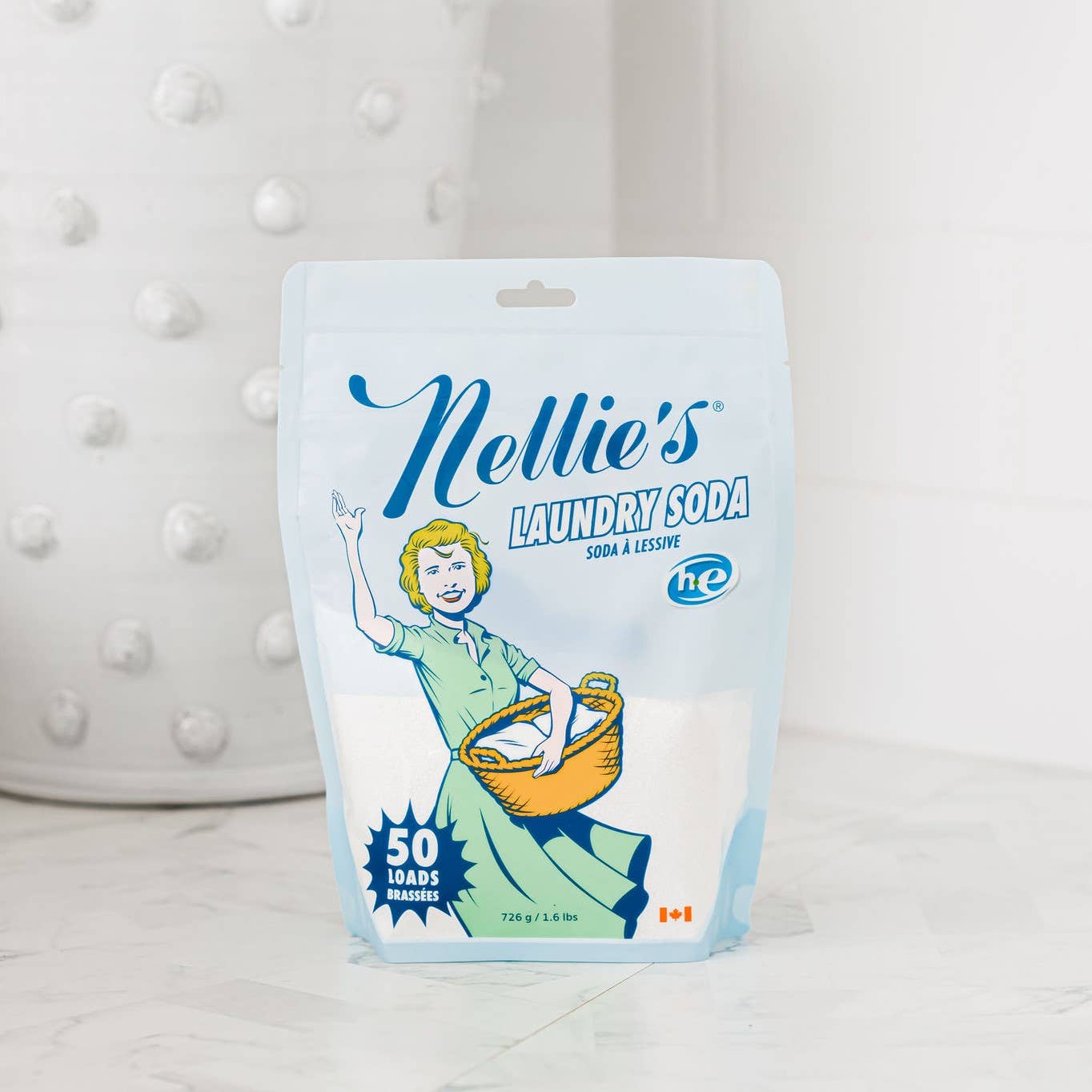 Nellie's Laundry Soda – Powder Detergent - 50 Load Pouch