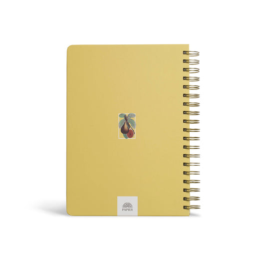 Guided Recipe Journal, Hardcover B5 Spiral -  Hanging Fruits