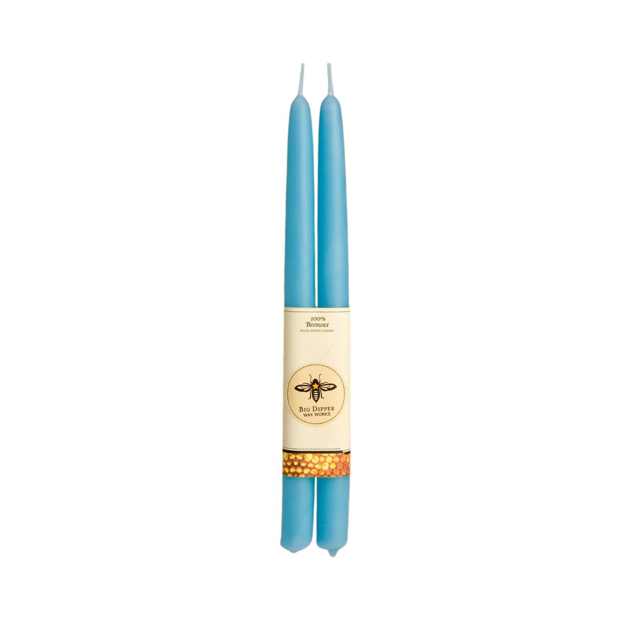 Taper Candles – 100% Pure Beeswax – Hand-Dipped: Teal / Standard (12" x 7/8")