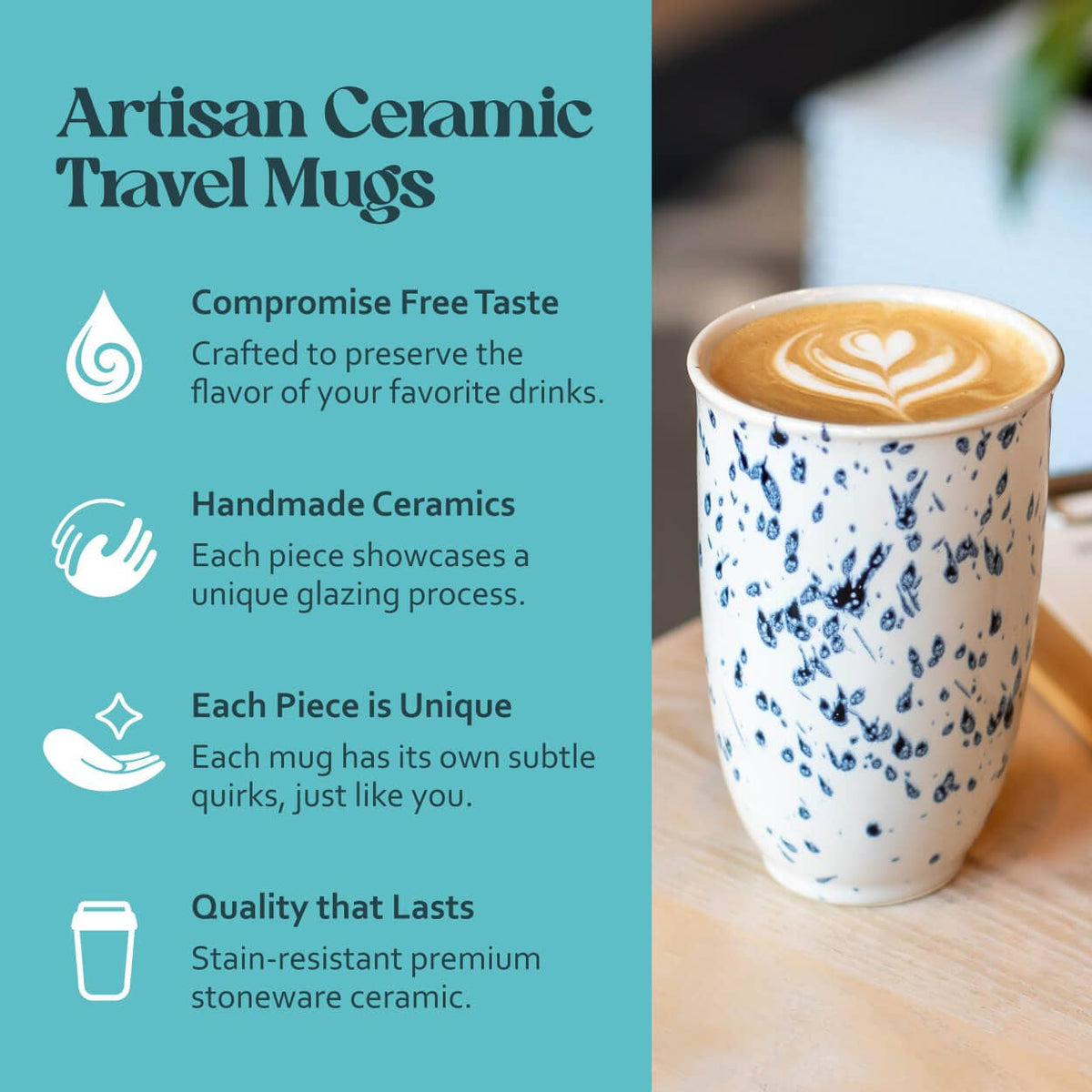 Orchid Ceramic Travel Mug