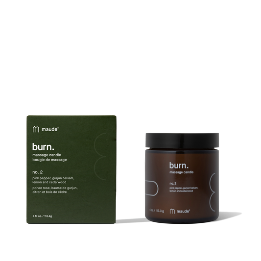 Burn no. 2 - massage candle, pink pepper, lemon, cedarwood.